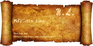 Módis Lea névjegykártya